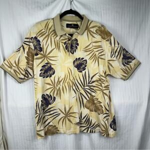 Consensus Sportswear Tropical Polo Shirt Men Size Large Cotton Short Sleeve Top